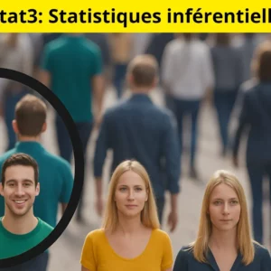 Statistiques inférentielles illustration échantillon et population avec sélection d’individus