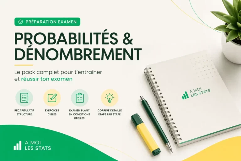 Pack entraînement Examen — Probabilités & Dénombrement